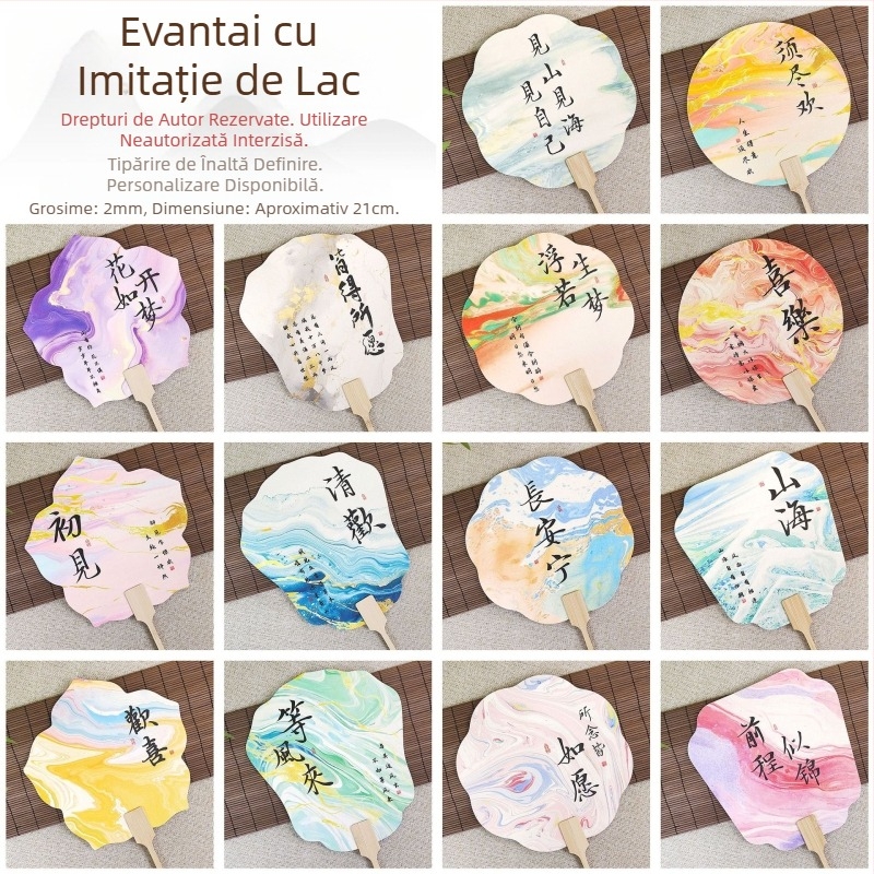 Evantai de bujor Luoyang, evantai în formă de floare în stil antic cultural și creativ, check-in foto pentru locuri pitorești la modă națională, personalizare evantai meșteșugăresc de dans