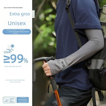 Maneci de mătase de gheață pentru bărbați, protecție solară, vară, mărime plus, protecție UV, pentru șofat în aer liber, ciclism, manșete de braț