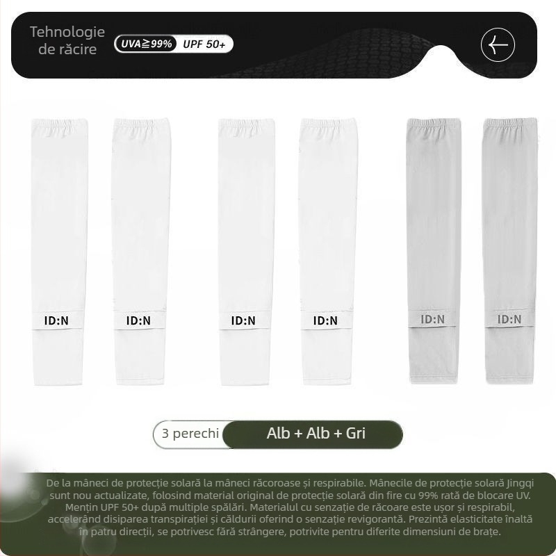 Maneci de mătase de gheață pentru bărbați, protecție solară, vară, mărime plus, protecție UV, pentru șofat în aer liber, ciclism, manșete de braț