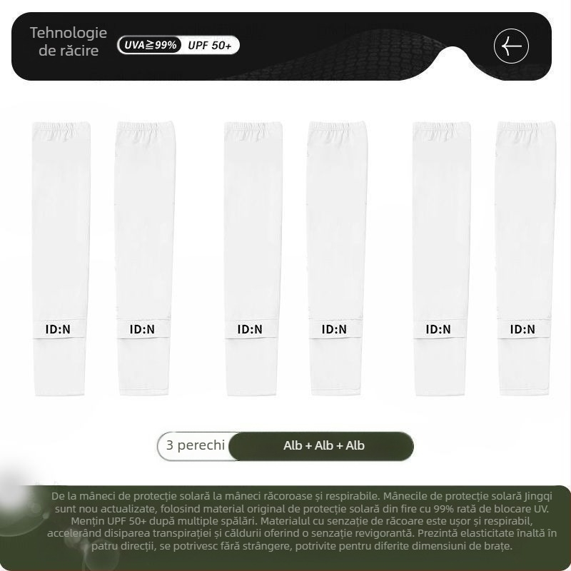 Maneci de mătase de gheață pentru bărbați, protecție solară, vară, mărime plus, protecție UV, pentru șofat în aer liber, ciclism, manșete de braț