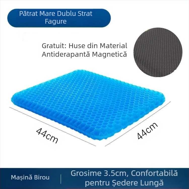 Pernă de gheață de vară en-gros, pernă japoneză cu gel de fagure de miere, pernă de birou pentru scaun lung din silicon, pernă de scaun auto cool