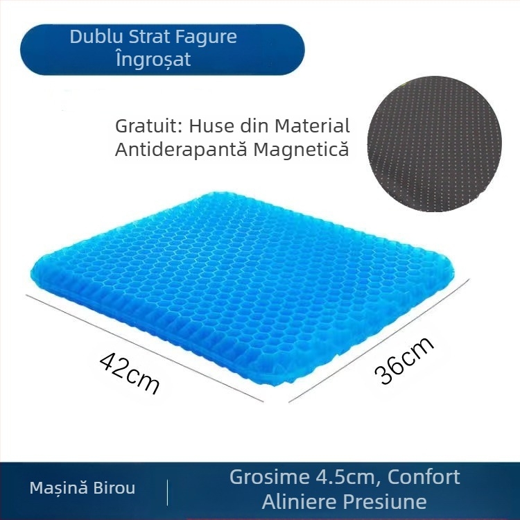 Pernă de gheață de vară en-gros, pernă japoneză cu gel de fagure de miere, pernă de birou pentru scaun lung din silicon, pernă de scaun auto cool