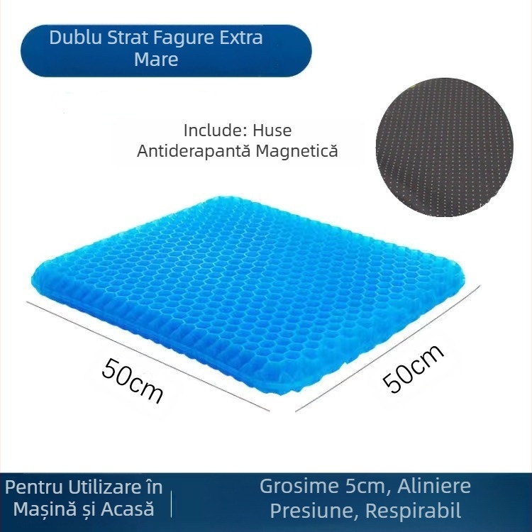 Pernă de gheață de vară en-gros, pernă japoneză cu gel de fagure de miere, pernă de birou pentru scaun lung din silicon, pernă de scaun auto cool