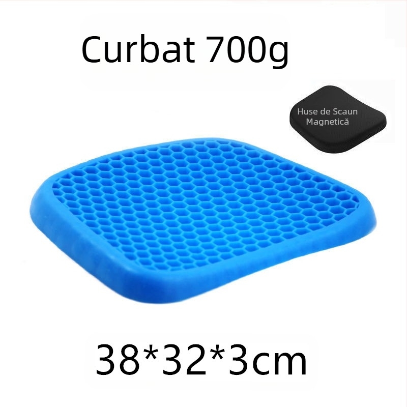 Pernă de gheață de vară en-gros, pernă japoneză cu gel de fagure de miere, pernă de birou pentru scaun lung din silicon, pernă de scaun auto cool