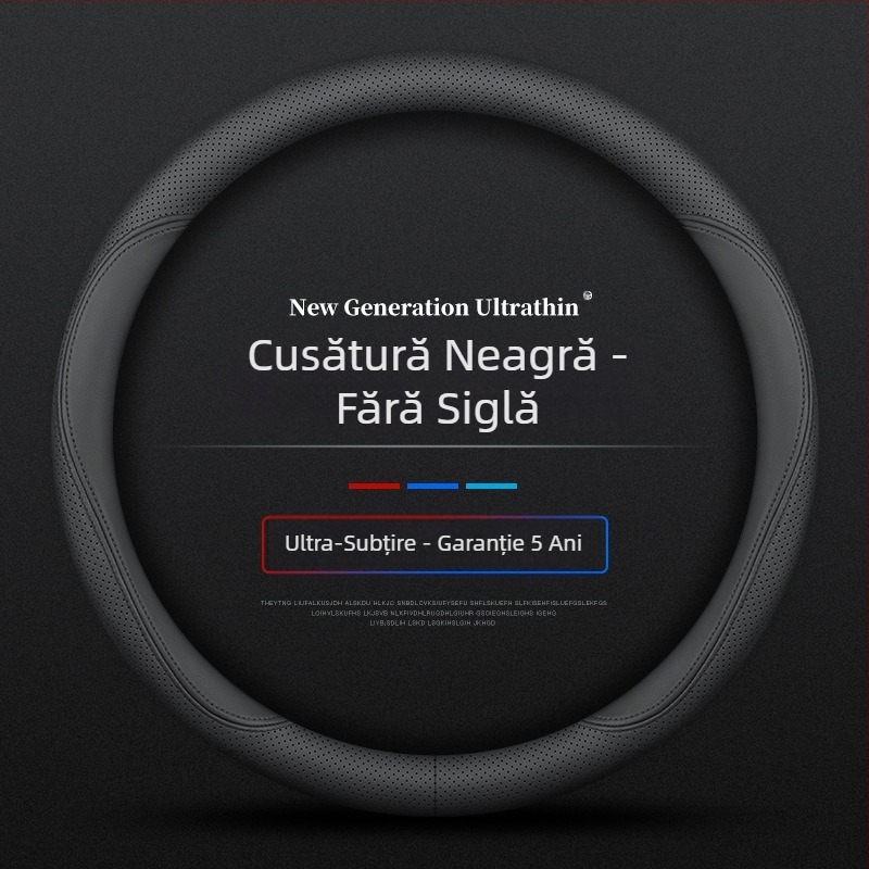 Husă volan pentru Navarre 17-24, ultra-subțire, respirabilă, din piele nappa fără cusături, husă mâner