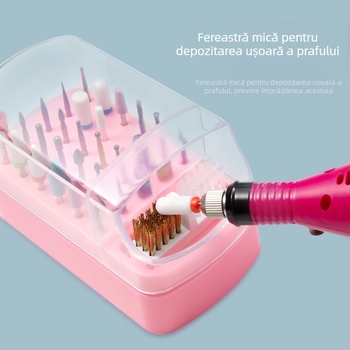 Cutie de depozitare cu 30 de găuri pentru curățarea capului de lustruire transfrontalieră, cap de șlefuire a unghiilor pătrate cu 100 de găuri, suport de afișare transparent rezistent la praf, în stoc
