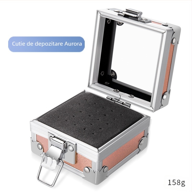 Cutie de depozitare cu 30 de găuri pentru curățarea capului de lustruire transfrontalieră, cap de șlefuire a unghiilor pătrate cu 100 de găuri, suport de afișare transparent rezistent la praf, în stoc