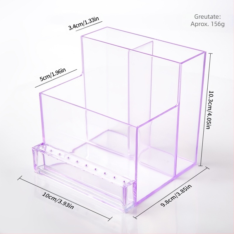 Cutie de depozitare cu 30 de găuri pentru curățarea capului de lustruire transfrontalieră, cap de șlefuire a unghiilor pătrate cu 100 de găuri, suport de afișare transparent rezistent la praf, în stoc