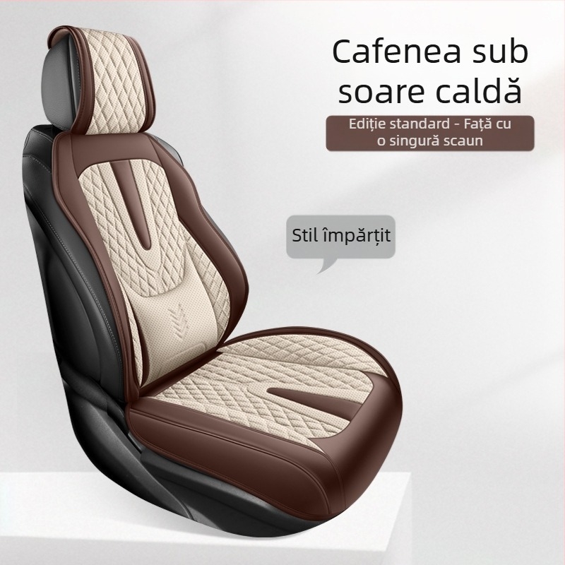 Suport lombar fix, pernă pentru scaun auto complet închisă, husă universală pentru patru sezoane cu cinci locuri, pernă pentru scaun auto respirabilă și rezistentă la uzură