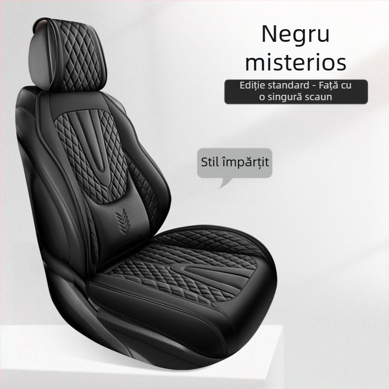 Suport lombar fix, pernă pentru scaun auto complet închisă, husă universală pentru patru sezoane cu cinci locuri, pernă pentru scaun auto respirabilă și rezistentă la uzură