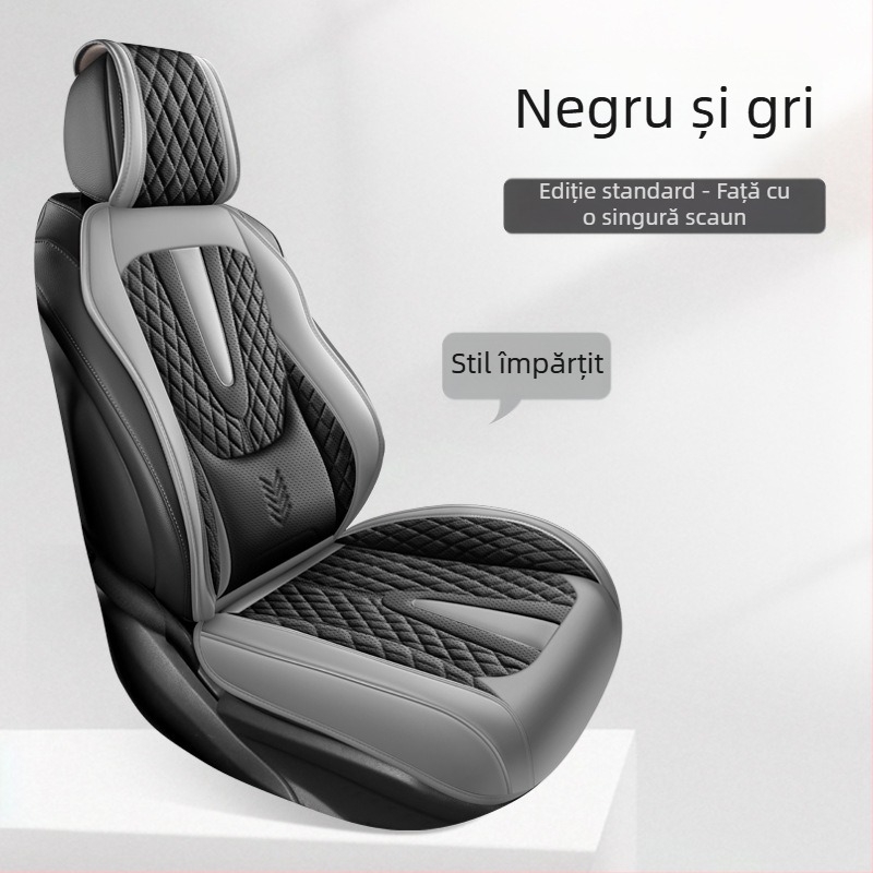 Suport lombar fix, pernă pentru scaun auto complet închisă, husă universală pentru patru sezoane cu cinci locuri, pernă pentru scaun auto respirabilă și rezistentă la uzură