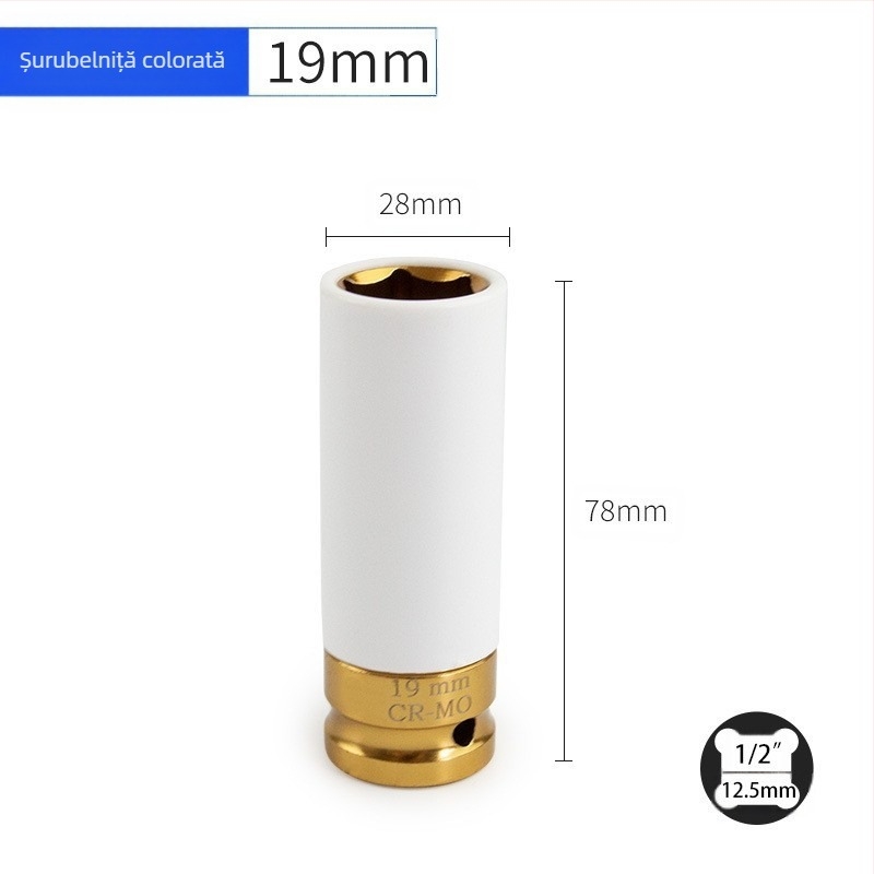 Butuc roată modificat pentru automobile, manșon hexagonal cu gaură pătrată de 1/2, manșon cu șurub pentru scule, formă specială, contramanșon