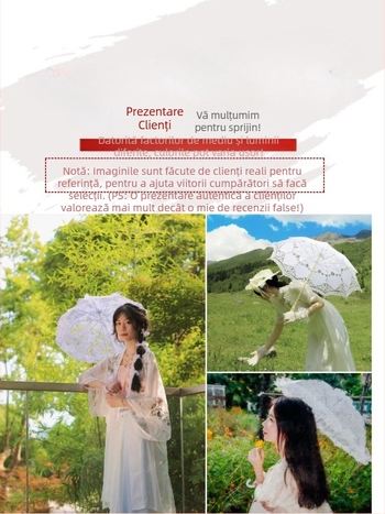 ♡Umbrelă de mireasă din dantelă, umbrelă albă de prințesă, umbrelă de mireasă europeană, rochie de mireasă pentru femei, fotografie de nuntă