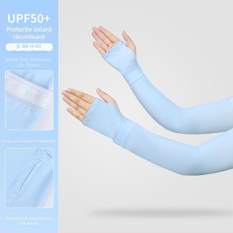 Ruidong, manșon de gheață pentru ciclism în aer liber, manșon de vară Ice Sense, culoare solidă, respirabil, manșon antiderapant Ice Silk, en-gros