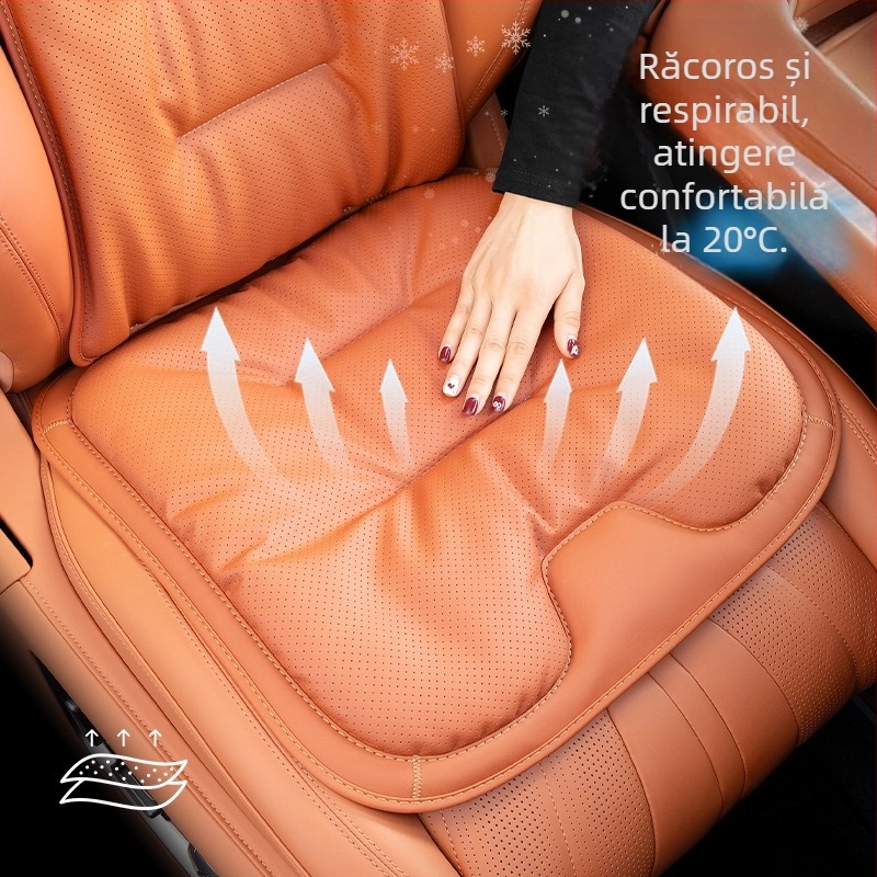 Pernă auto pentru scaune patru anotimpuri, interior general, husă de înaltă calitate, potrivită pentru Mercedes-Benz BMW, husă spate dintr-o singură bucată