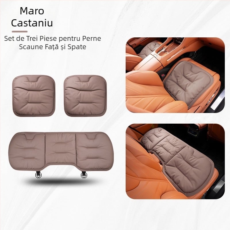 Pernă auto pentru scaune patru anotimpuri, interior general, husă de înaltă calitate, potrivită pentru Mercedes-Benz BMW, husă spate dintr-o singură bucată