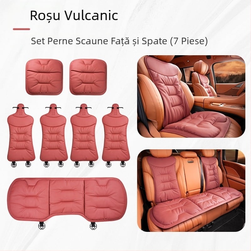 Pernă auto pentru scaune patru anotimpuri, interior general, husă de înaltă calitate, potrivită pentru Mercedes-Benz BMW, husă spate dintr-o singură bucată