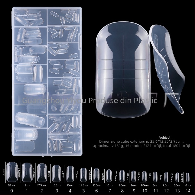 Extensie de unghii cu cristal, 150 de bucăți, fără suport pentru hârtie, extensie rapidă pentru fototerapie, alungirea și lărgirea unghiilor false