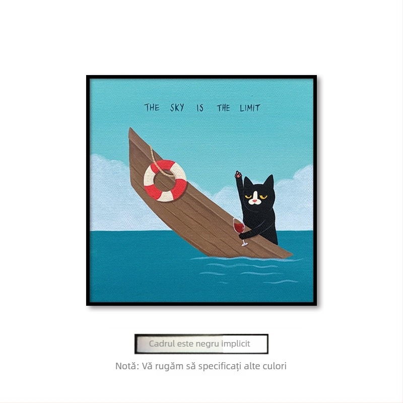 Pictură suspendată în living, desene animate drăguțe, amuzante, animale, pisici, cameră pentru copii, dormitor, mural decorativ de perete