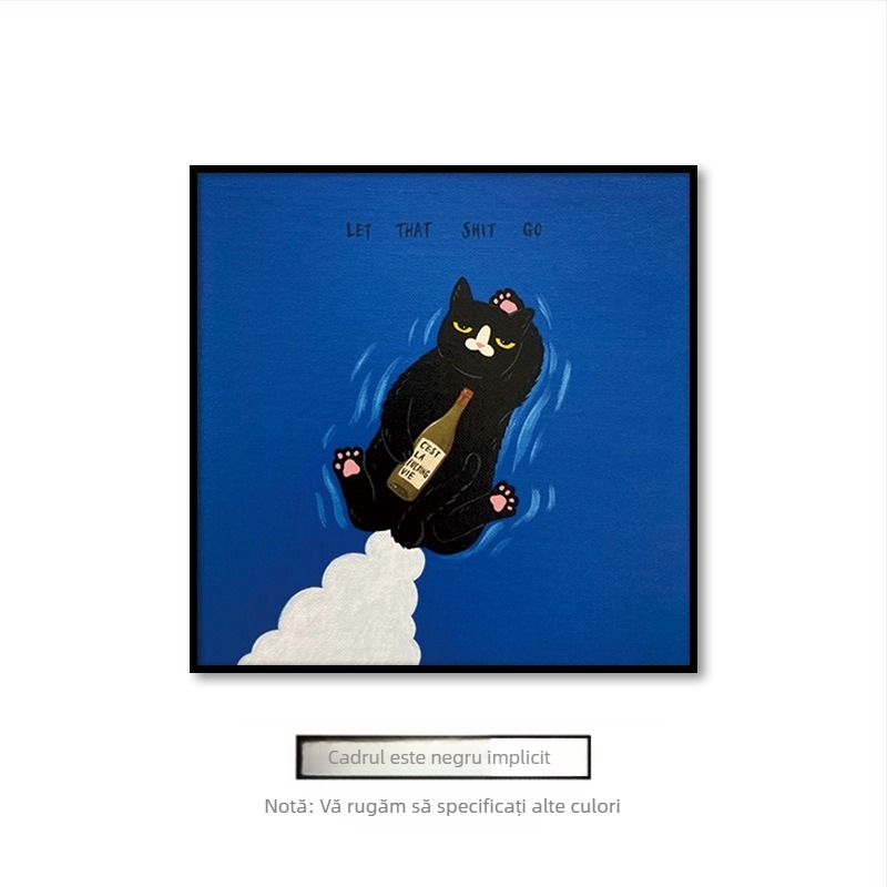 Pictură suspendată în living, desene animate drăguțe, amuzante, animale, pisici, cameră pentru copii, dormitor, mural decorativ de perete