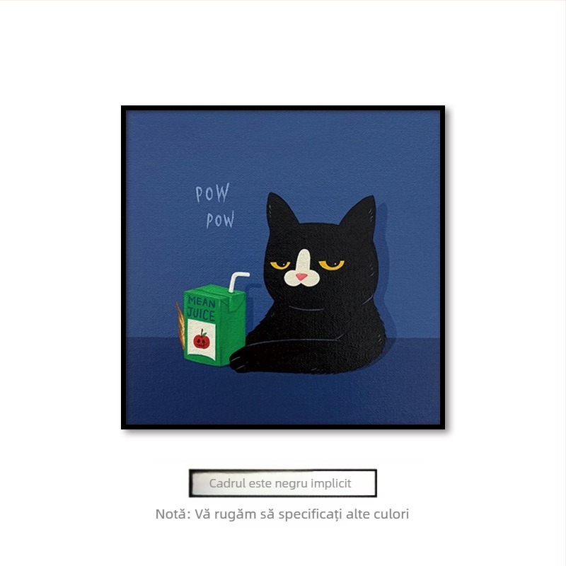 Pictură suspendată în living, desene animate drăguțe, amuzante, animale, pisici, cameră pentru copii, dormitor, mural decorativ de perete