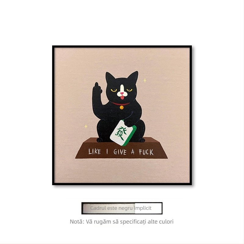 Pictură suspendată în living, desene animate drăguțe, amuzante, animale, pisici, cameră pentru copii, dormitor, mural decorativ de perete