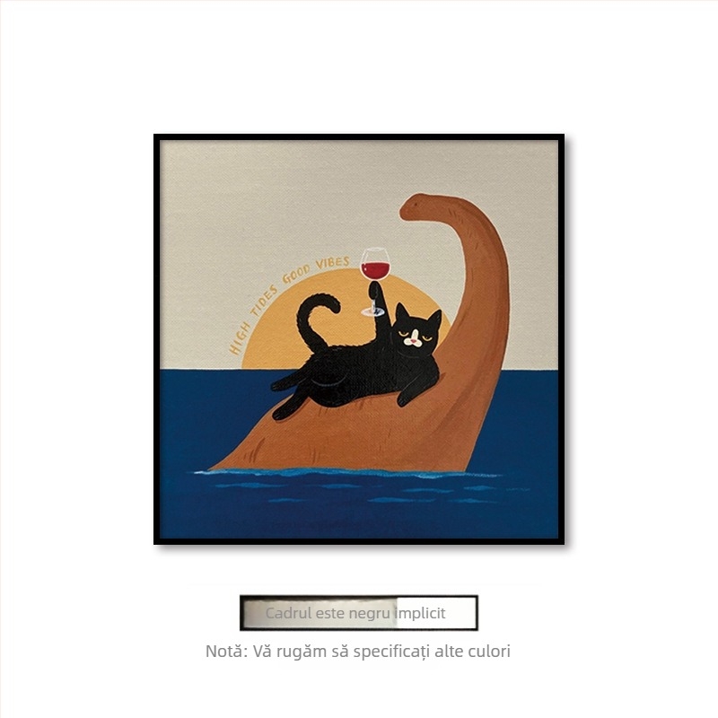 Pictură suspendată în living, desene animate drăguțe, amuzante, animale, pisici, cameră pentru copii, dormitor, mural decorativ de perete