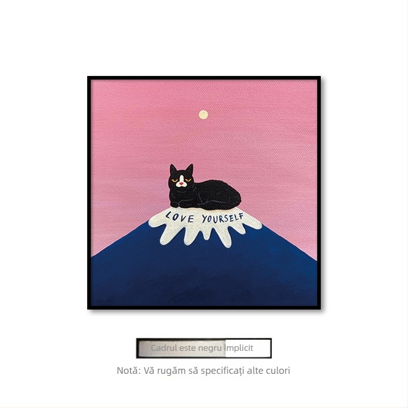 Pictură suspendată în living, desene animate drăguțe, amuzante, animale, pisici, cameră pentru copii, dormitor, mural decorativ de perete