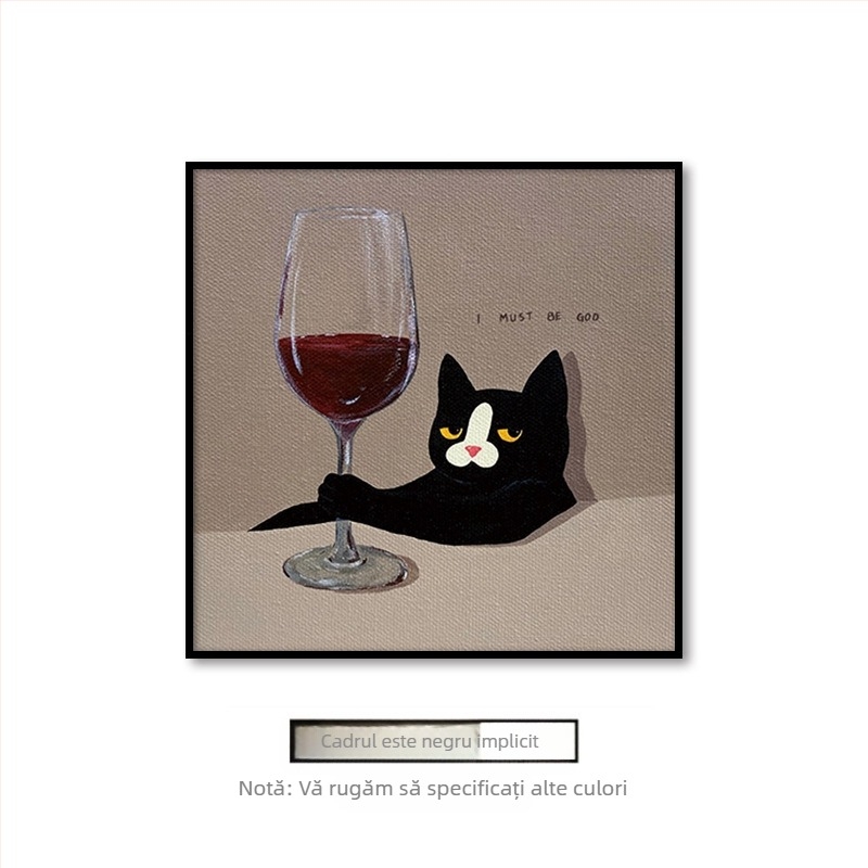 Pictură suspendată în living, desene animate drăguțe, amuzante, animale, pisici, cameră pentru copii, dormitor, mural decorativ de perete