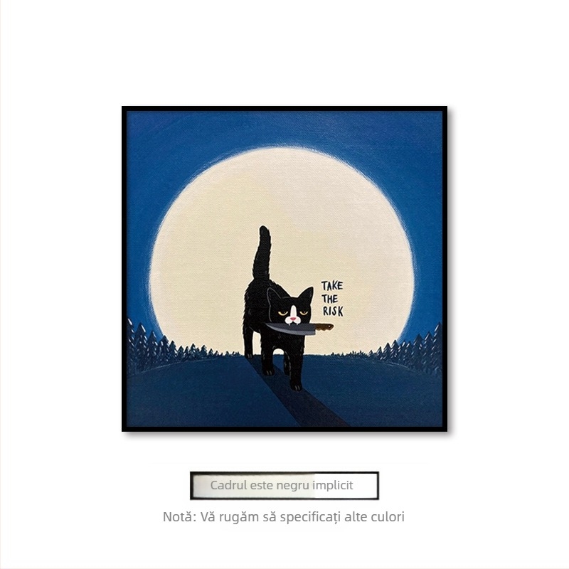 Pictură suspendată în living, desene animate drăguțe, amuzante, animale, pisici, cameră pentru copii, dormitor, mural decorativ de perete