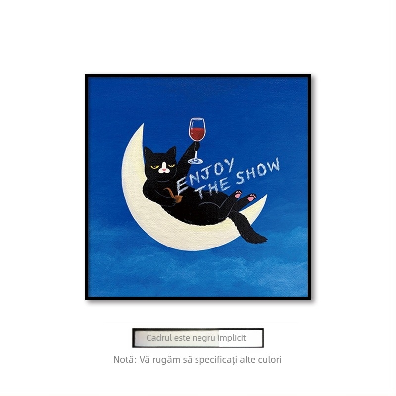 Pictură suspendată în living, desene animate drăguțe, amuzante, animale, pisici, cameră pentru copii, dormitor, mural decorativ de perete