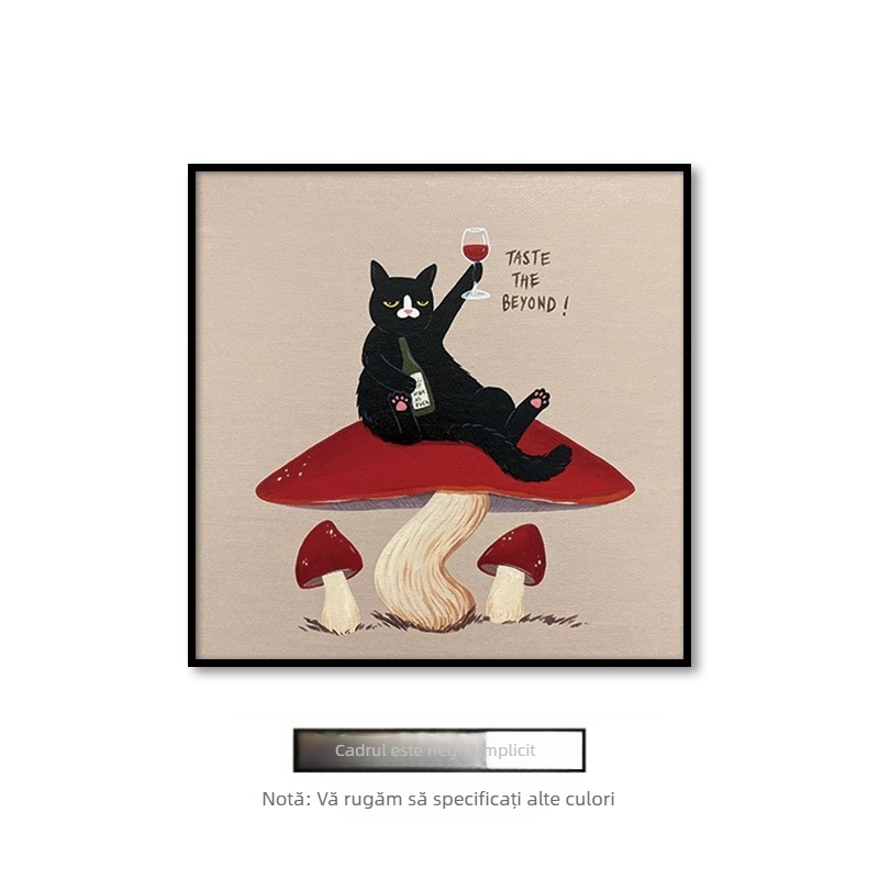 Pictură suspendată în living, desene animate drăguțe, amuzante, animale, pisici, cameră pentru copii, dormitor, mural decorativ de perete