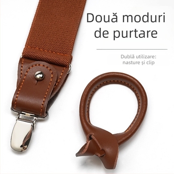 Bretele cu bretele pentru costum de bărbat adult, pantaloni pentru bărbați pentru vârstnici, curea cu nasturi Elasto pentru tineri