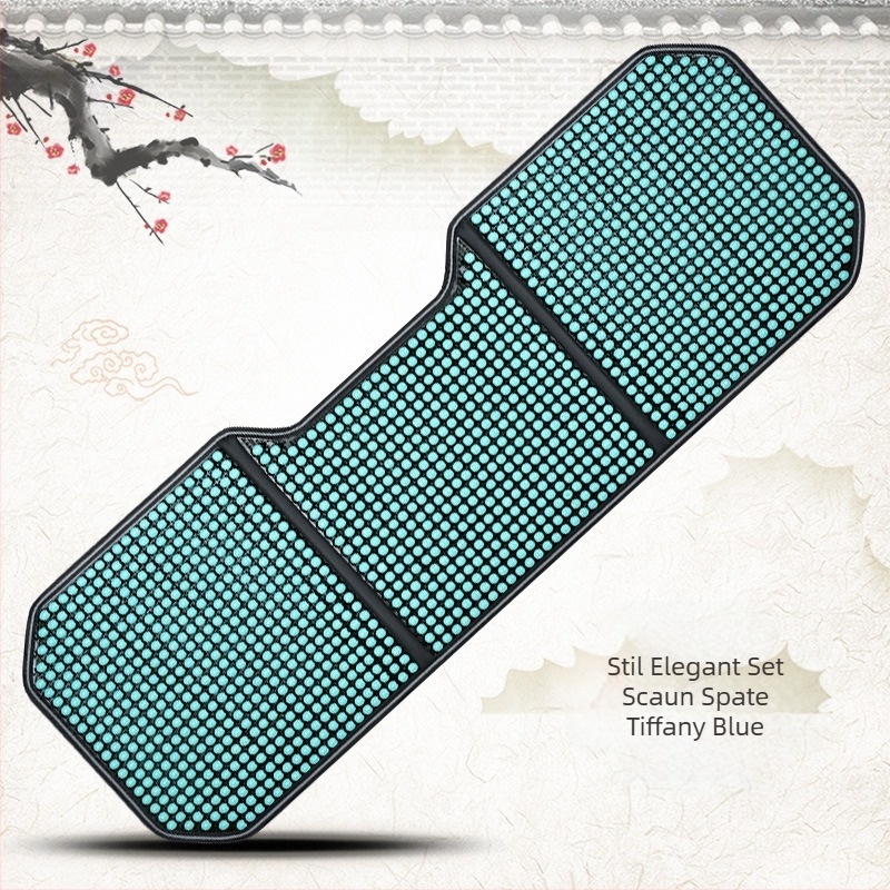 Pernă pentru scaun auto de vară, covoraș nou și cool, dintr-o singură bucată, cu mărgele, set de trei piese, pernă pentru scaun auto din spate, din arțar, cu mărgele