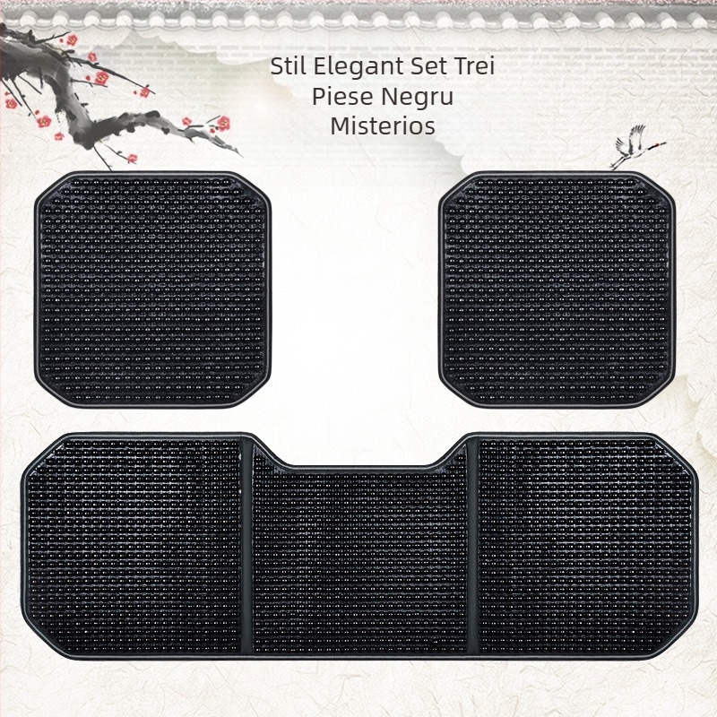 Pernă pentru scaun auto de vară, covoraș nou și cool, dintr-o singură bucată, cu mărgele, set de trei piese, pernă pentru scaun auto din spate, din arțar, cu mărgele