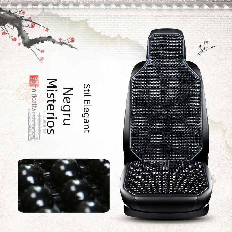 Pernă pentru scaun auto de vară, covoraș nou și cool, dintr-o singură bucată, cu mărgele, set de trei piese, pernă pentru scaun auto din spate, din arțar, cu mărgele