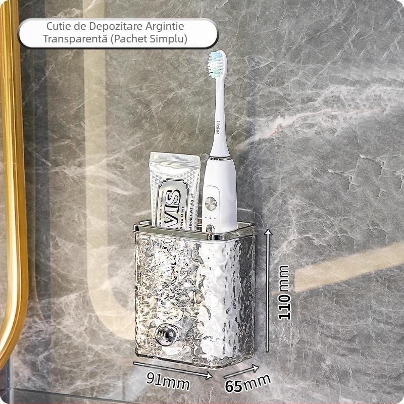 Periuță de dinți pentru toaletă, pastă de dinți, pieptene, suport pentru baie, fără găuri, montat pe perete, suport pentru lavoar, aparat de ras, depozitat