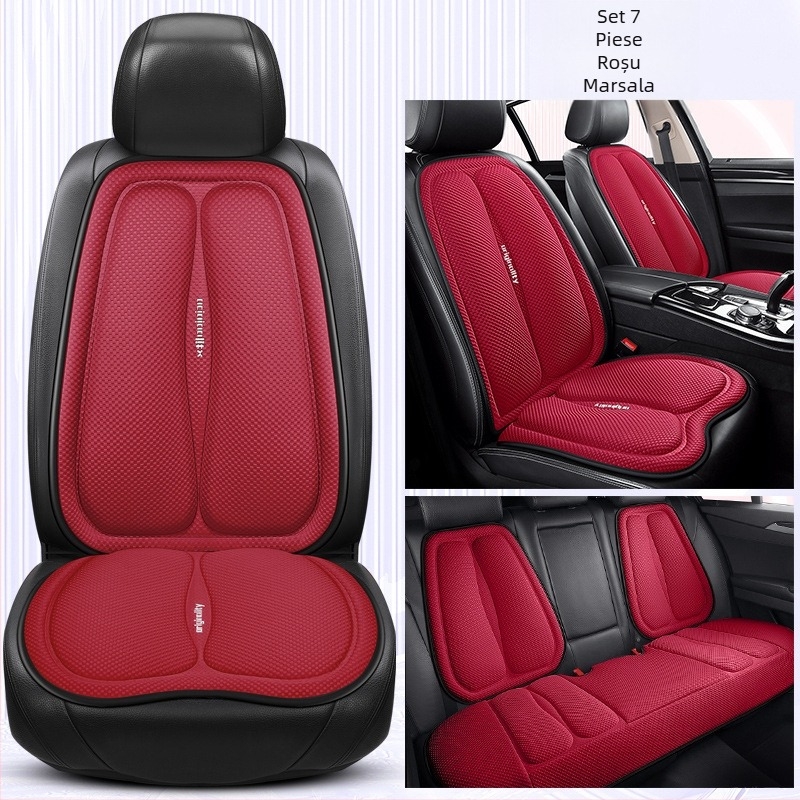 Pernă auto cu straturi spațiale de vară, ventilată și respirabilă, set de trei piese, decorațiuni auto creative, consumabile auto