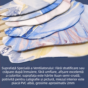 Vopsea de albire goală specială antică Xuan hârtie evantai caligrafie pictură manuală DIY fabricare evantai vopsea material evantai îngroșat evantai