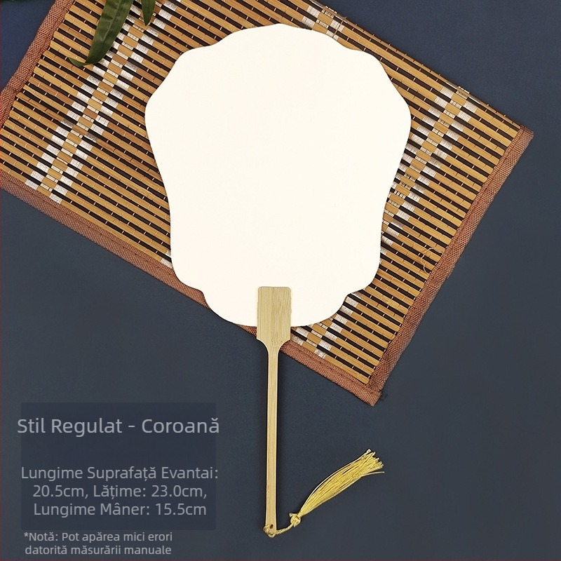 Vopsea de albire goală specială antică Xuan hârtie evantai caligrafie pictură manuală DIY fabricare evantai vopsea material evantai îngroșat evantai