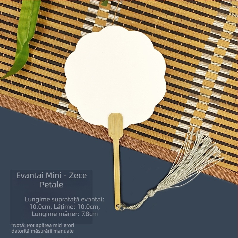 Vopsea de albire goală specială antică Xuan hârtie evantai caligrafie pictură manuală DIY fabricare evantai vopsea material evantai îngroșat evantai