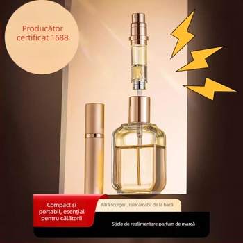 Sticlă de parfum mini portabilă de înaltă calitate, sticlă de parfum reîncărcabilă, sticlă mică goală cu umplere la bază, sticlă cu pulverizator autopompabilă în stoc