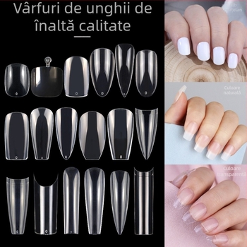 Noua bucată de unghii franceze de uzură, jumătate de autocolante transfrontaliere, autocolante complete, unghii false, patch-uri de unghii, uzură extinsă, bucată de unghii