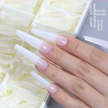 Noua bucată de unghii franceze de uzură, jumătate de autocolante transfrontaliere, autocolante complete, unghii false, patch-uri de unghii, uzură extinsă, bucată de unghii