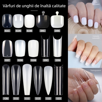 Noua bucată de unghii franceze de uzură, jumătate de autocolante transfrontaliere, autocolante complete, unghii false, patch-uri de unghii, uzură extinsă, bucată de unghii