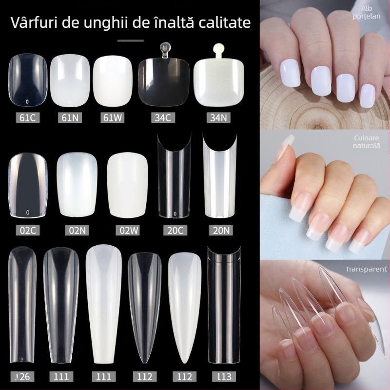 Noua bucată de unghii franceze de uzură, jumătate de autocolante transfrontaliere, autocolante complete, unghii false, patch-uri de unghii, uzură extinsă, bucată de unghii