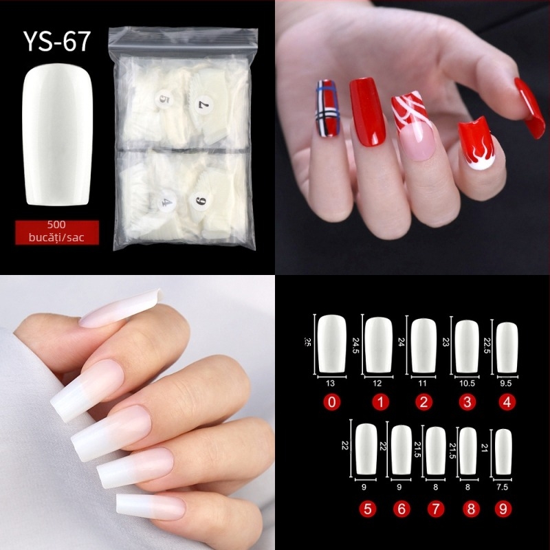 Noua bucată de unghii franceze de uzură, jumătate de autocolante transfrontaliere, autocolante complete, unghii false, patch-uri de unghii, uzură extinsă, bucată de unghii