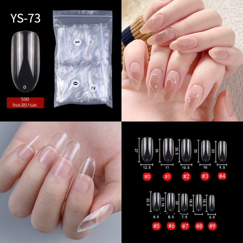 Noua bucată de unghii franceze de uzură, jumătate de autocolante transfrontaliere, autocolante complete, unghii false, patch-uri de unghii, uzură extinsă, bucată de unghii