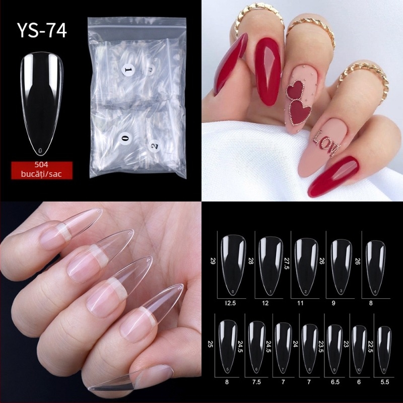 Noua bucată de unghii franceze de uzură, jumătate de autocolante transfrontaliere, autocolante complete, unghii false, patch-uri de unghii, uzură extinsă, bucată de unghii