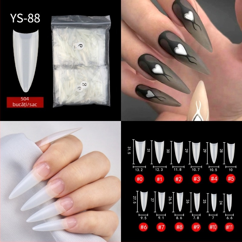 Noua bucată de unghii franceze de uzură, jumătate de autocolante transfrontaliere, autocolante complete, unghii false, patch-uri de unghii, uzură extinsă, bucată de unghii